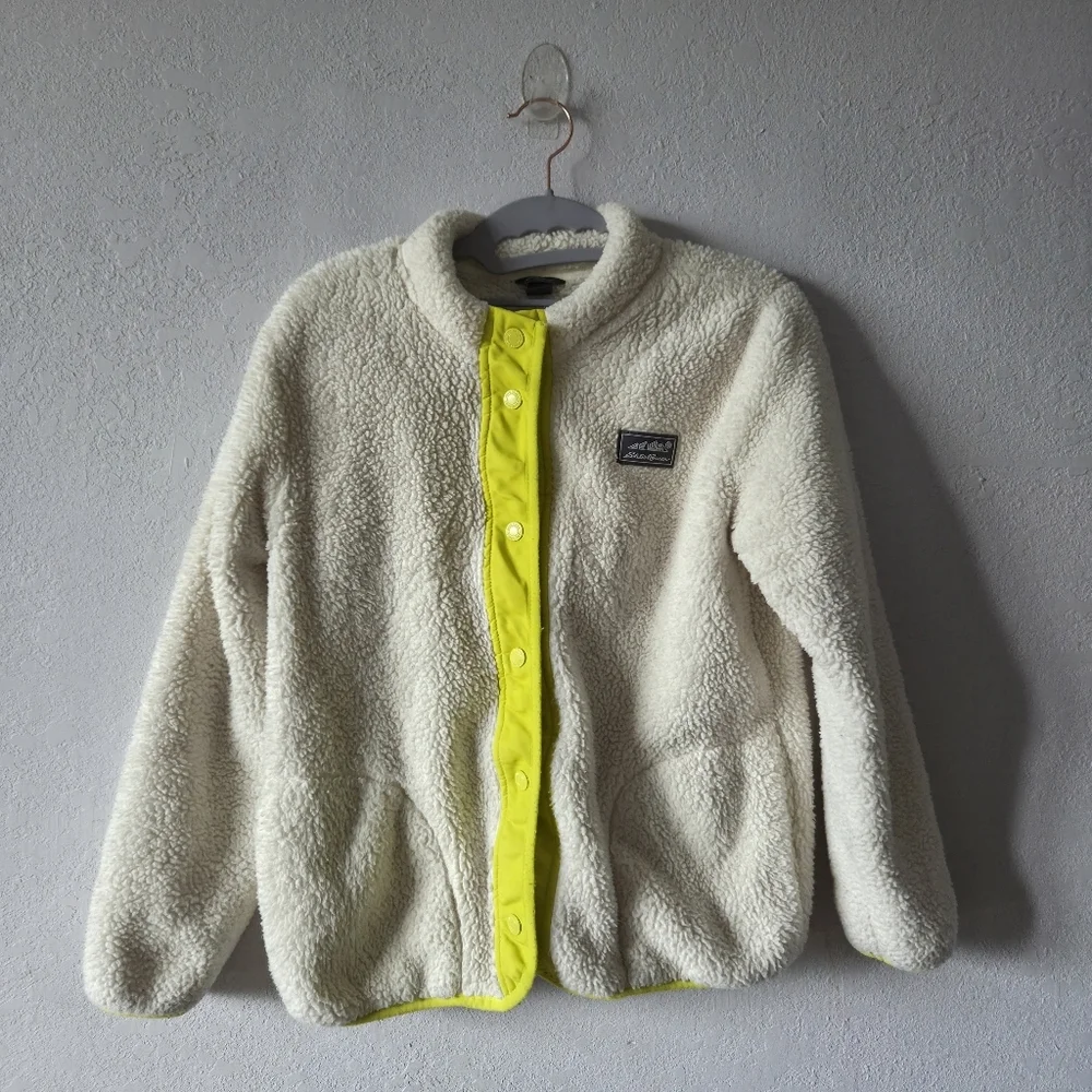 Eddie Bauer Quest Fleece Jacket in Cream and Yellow